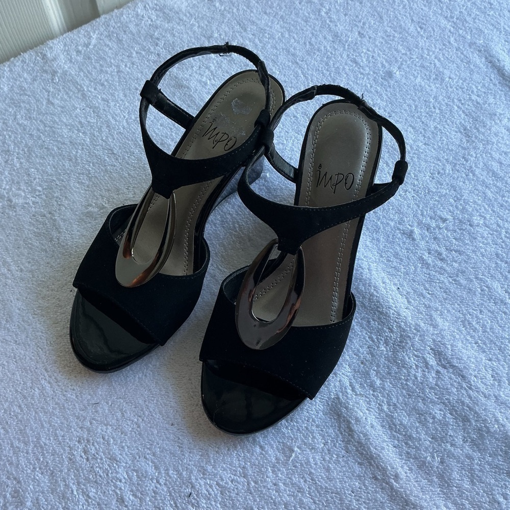 Impo Black Strappy Heels r